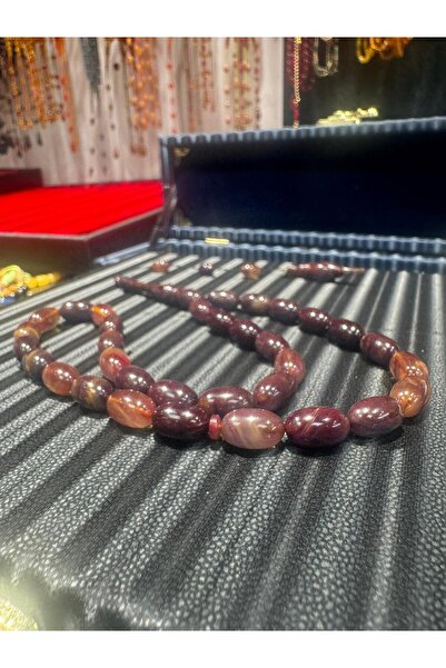 Septemmart Special Cast Amber Prayer Beads 7X11.5 mm Master Signed Basic Cut