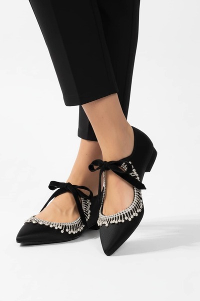 ZENNESHOES Eloura Women's Stoned Evening Dress Ballerinas