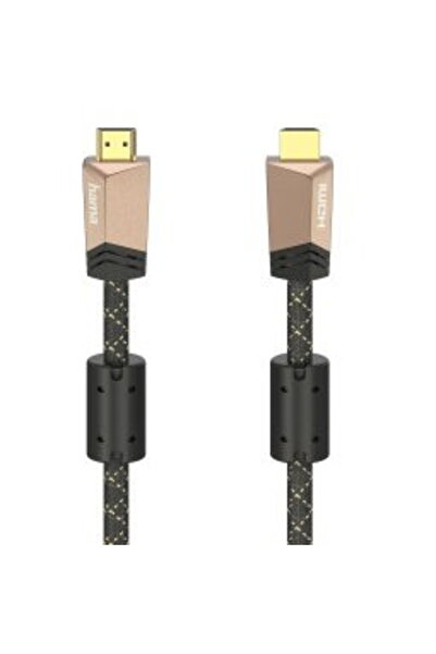 Hama Cablu HDMI™ Premium cu Ethernet, mufă - mufă, ferită, metal, 3,0 m