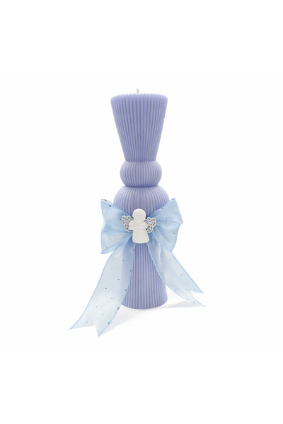 Dany Kids Fashion Blue hourglass candle decorated with a bow, Dany Kids model