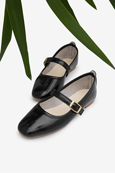 Tonny Black Kadın Siyah Kadın Üstten Kemerli Tokalı Rahat Günlük Babet