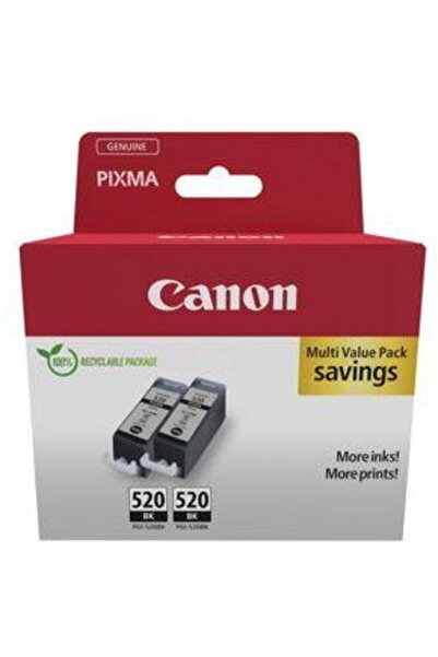 Canon PGI-520 BK Black Twin Pack Ink Cartridge