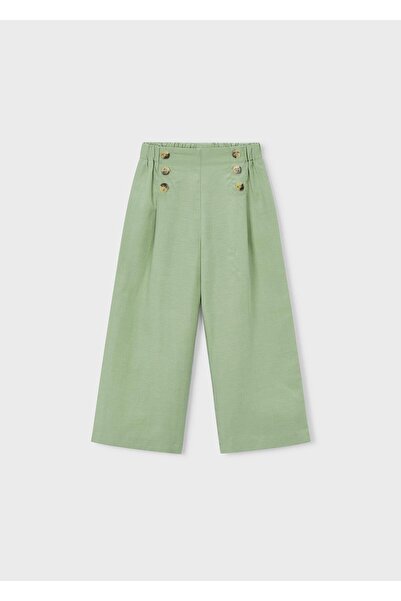 MAYORAL Pantaloni de in cu picior larg pentru fete, verzi