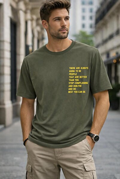 ALnama Men's T-shirt with writing and in colors