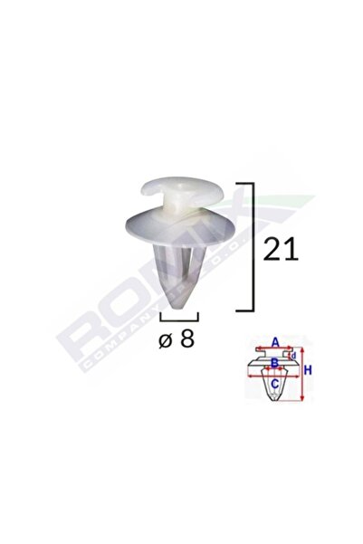 ROMİX Upholstery Clips for Audi/BMW/VW - White Set of 10