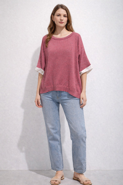 Kayra بلوزة تريكو لامعة من تووميل