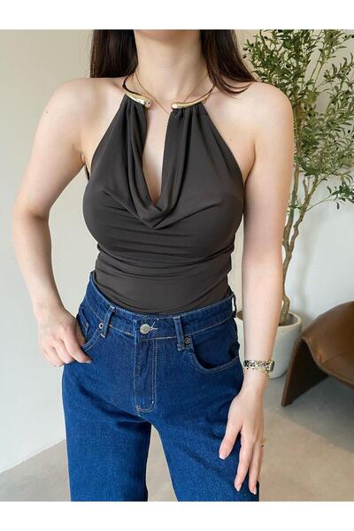 Bade Butik Καφέ ολόσωμη φόρμα με αξεσουάρ