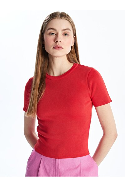 Flaubert -Women's Combed Cotton Fabric Short Sleeve Crop Slim Fit 12