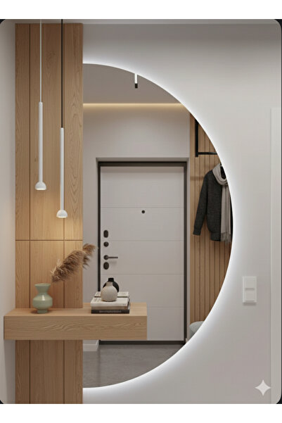 Rose Tasarım LED IŞIKLI YARIM DAİRE BANYO KONSOL AYNASI 120/60 CM / TRAFOLU E...