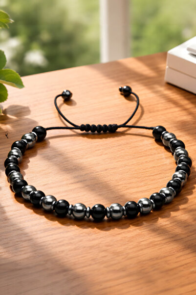 NBS Beautiful Naturel Stones Erkek Güç,Başarı İnce Tasarım Doğal Taş Bileklik...