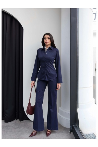 ESRAHELVACI Waist-Tied Shirt and Pants Set