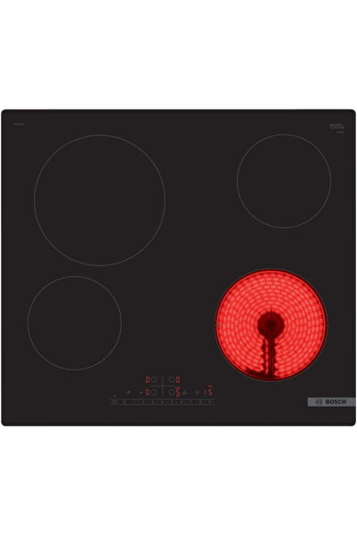 Bosch Plită ceramică PKE611FP2E, 6900 W, 4 zone de gătit, control tactil, neagră