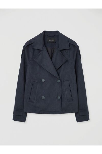 LC Waikiki Oversize Women's Suede Look Trench Coat