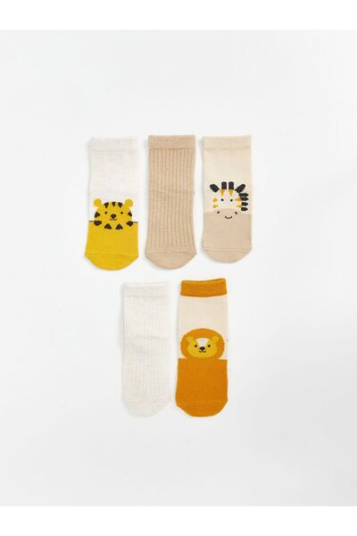 LC Waikiki Printed Baby Boy Socks Set of 5