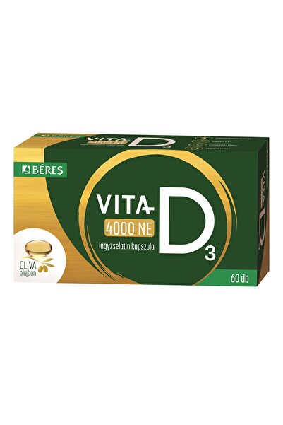 Béres Gelatin capsules Vitamin D3 4000 IU Beres 60 pcs