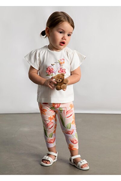 MAYORAL Set de colanți imprimați pentru fetițe, roz