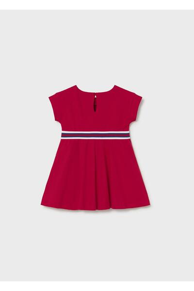 MAYORAL Baby Girl Marine Combed Cotton Dress Red