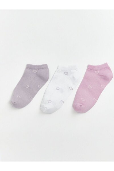 LC Waikiki Heart Patterned Women's Booties Socks 3-Piece