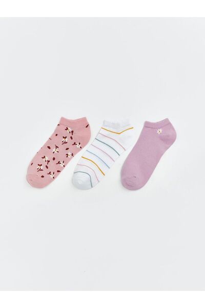 LC Waikiki Patterned Women's Booties Socks 3-Pack