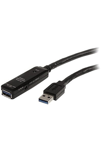 Assmann Cablu prelungitor USB 3.0 SuperSpeed ​​tip USB A/A M/F activ negru 10m