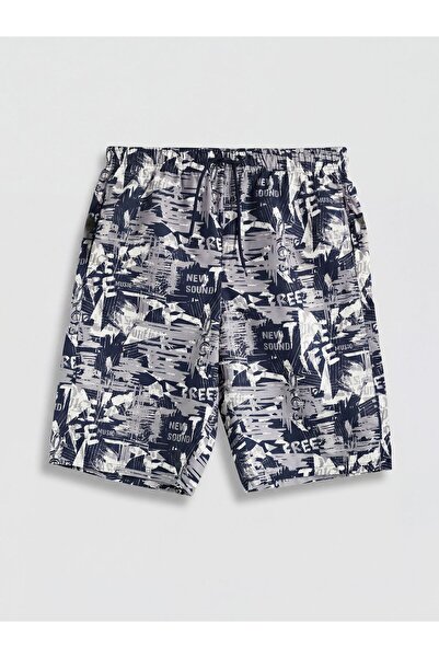 LC Waikiki Below Knee Length Patterned Men's Swim Shorts