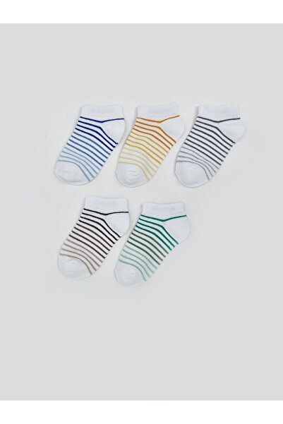 LC Waikiki Striped Boy's Booties Socks Pack of 5