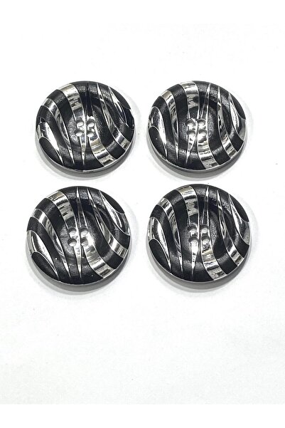 karantuhafiye Coat & Cardigan Button – Silver Metallized – 3.8 cm – Set of 4 ...