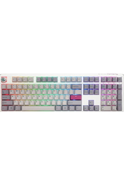 Ducky One 3 Mist Grey RGB LED Gaming Keyboard - MX-Blue (US)