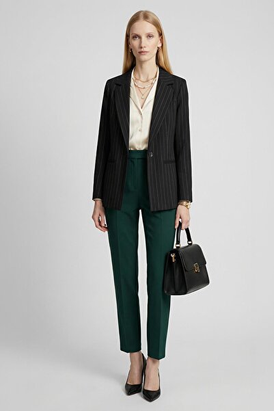 Rays 4594A Striped Classic Collar Jacket Striped-Black