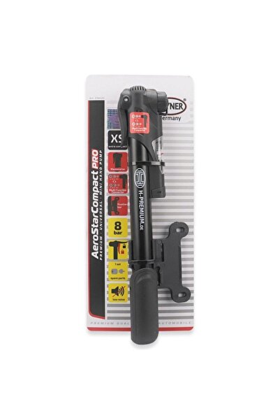 Heyner Pompă manuală mini premium cu manometru pentru biciclete