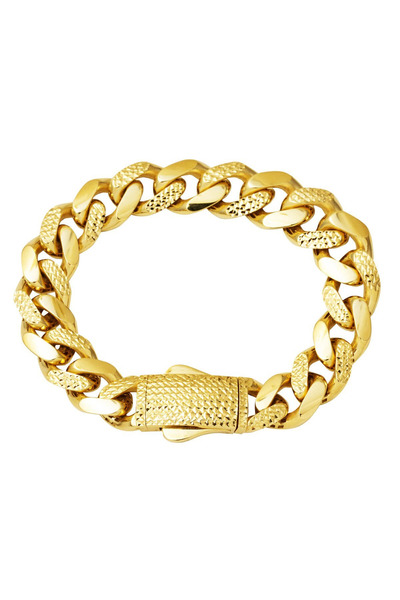 CİHAN GOLD 14 Ayar 20 Gr (Gram) Parıltılı Tasarım Altın Gurmet Bileklik