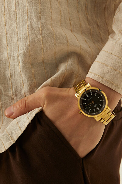 Q&Q Irelthor Men's Wristwatch |   Gold Metal Case & Cord |   Brown Dial |   4...