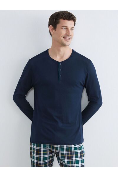 LC Waikiki Standard Fit Plaid Men's Pajama Suit