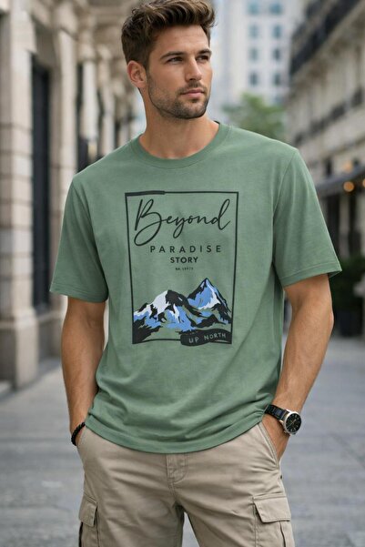 ALnama Men's T-shirt with writing and in colors