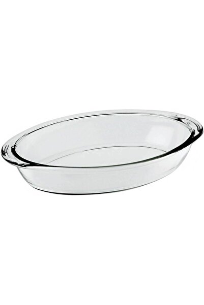 NADİR صينية خبز/محمصة بيضاوية من زجاج البوروسيليكات سعة 2.5 لتر