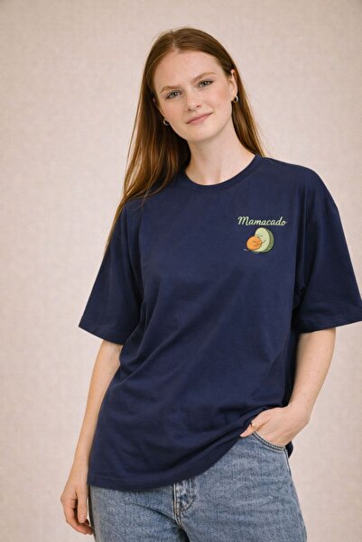 Le Touche Women's Oversize Wide Fit Crew Neck Printed Short Sleeve T-Shirt