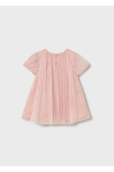 MAYORAL Baby Girl Tulle Dress with Bag Pink
