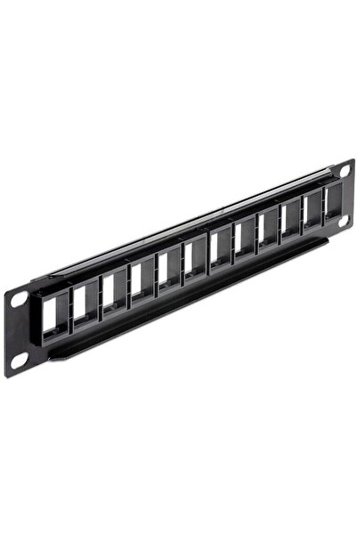 DELOCK Πίνακας σύνδεσης 1U 12 θύρες Keystone μαύρο