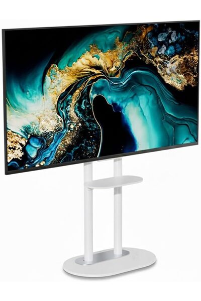 RUBIK حامل تلفزيون مزدوج الأعمدة، يناسب أجهزة التلفزيون من 40 إلى 75 بوصة، يُ...