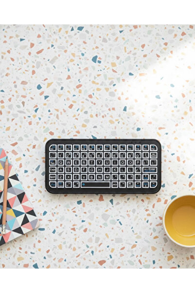 LTG Nova Mey İthalat® Kompakt Siyah Rgb Işıklı Bluetooth Mini Klavye
