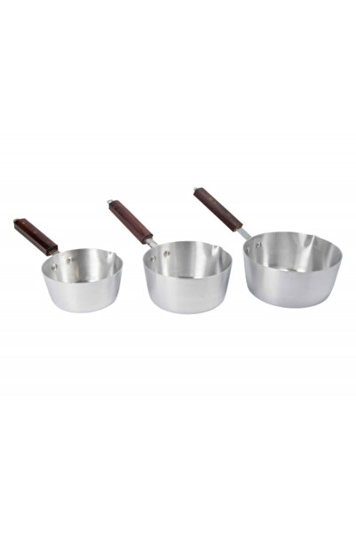 Generic Aluminum Saucepan Set 3 Pieces Without Lid