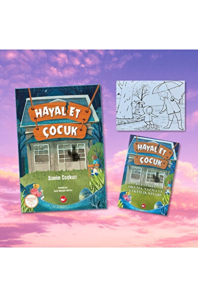 Beyaz Balina Yayınları HAYAL ET ÇOCUK / ETKİNLİK KİTABI / KARTPOSTAL BOYAMA H...