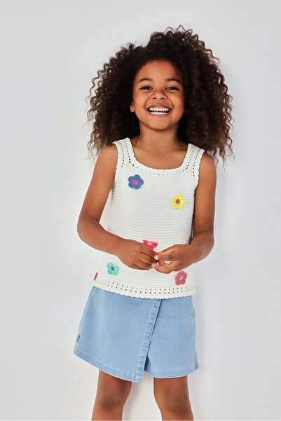 Boboli Denim Shorts Skirt 2-6 Years Blue