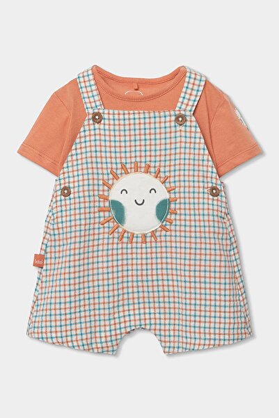 Boboli Sun Embroidered Salopet 6-24 Months Orange