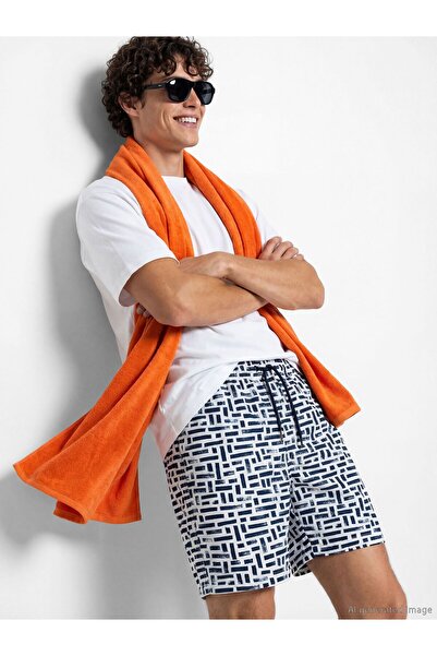 LC Waikiki Below Knee Length Patterned Men's Swim Shorts