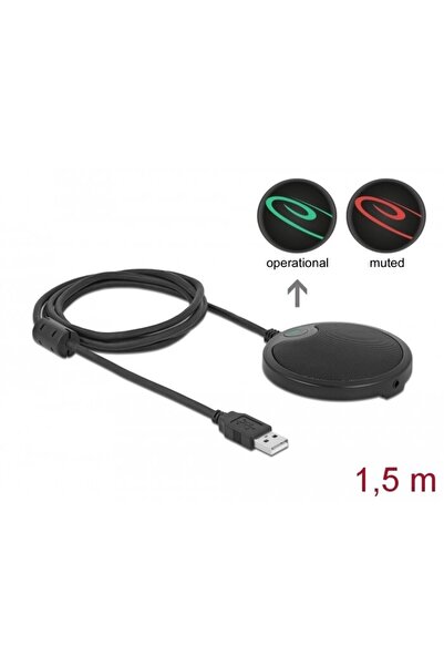 DELOCK Microfon USB cu condensator omnidirecțional pentru conferințe