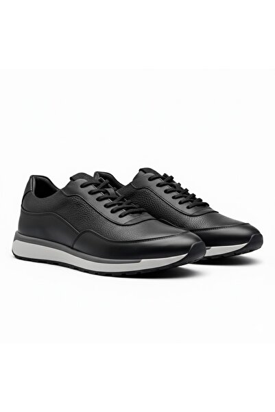 BESS SHOES Genuine Leather Black Men's Casual Shoes – Orthopedic, Ultra Comfo...
