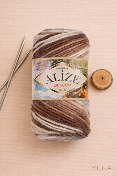 Alize Burcum Batik 5742 Örgü İpi Bebekler İçin Atkı Bere Battaniye Örgü İpi