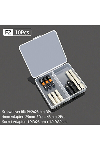 Choice20 مجموعة رؤوس مفكات دقيقة من نوع F2، 10 قطع، 4 مم، برؤوس مشقوقة وفيليب...