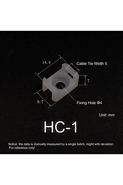 Choice12 White HC-1 100pcs 100pcs Plastic Screw Mounted Cable Tie Holder PC B...